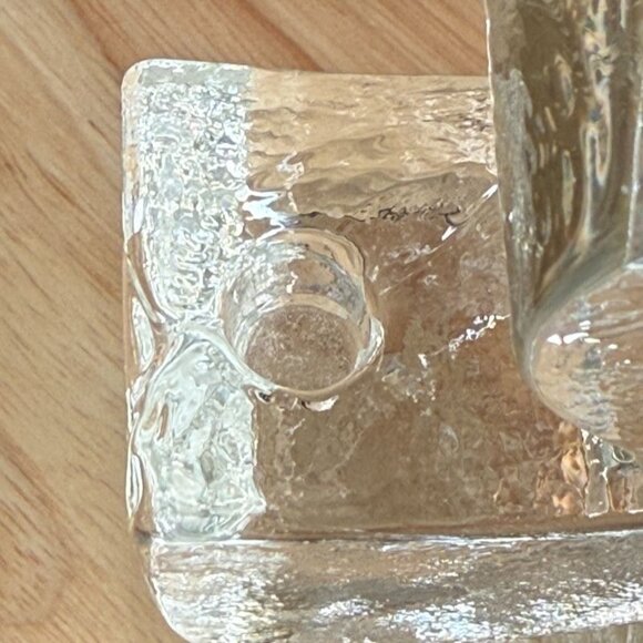 Wiesenthal-Hutte K Breit Angel Candle Holder Clear Glass MCM Brutalist W Germany - Picture 5 of 14